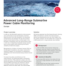 Case Study: Long Range Cable Monitoring Case Study: Long Range Cable Monitoring