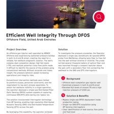 Case Study: Efficient Well Integrity Through DFOS Case Study: Efficient Well Integrity Through DFOS