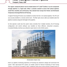 Case Study: Heat Tracing on Phenol Pipeline in Texas Case Study: Heat Tracing on Phenol Pipeline in Texas