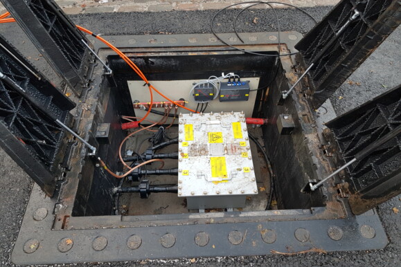 AP Sensing fiber optic monitoring system deployed for critical power cable asset surveillance AP Sensing fiber optic monitoring system deployed for critical power cable asset surveillance