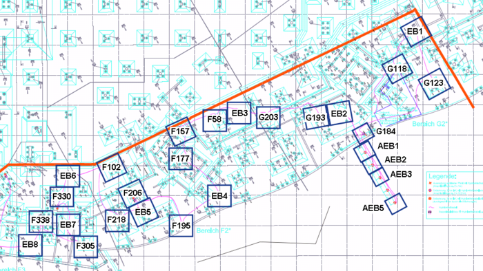 Map of the 27 borehole locations Map illustrating AP Sensing fiber optic sensing deployment for infrastructure monitoring
