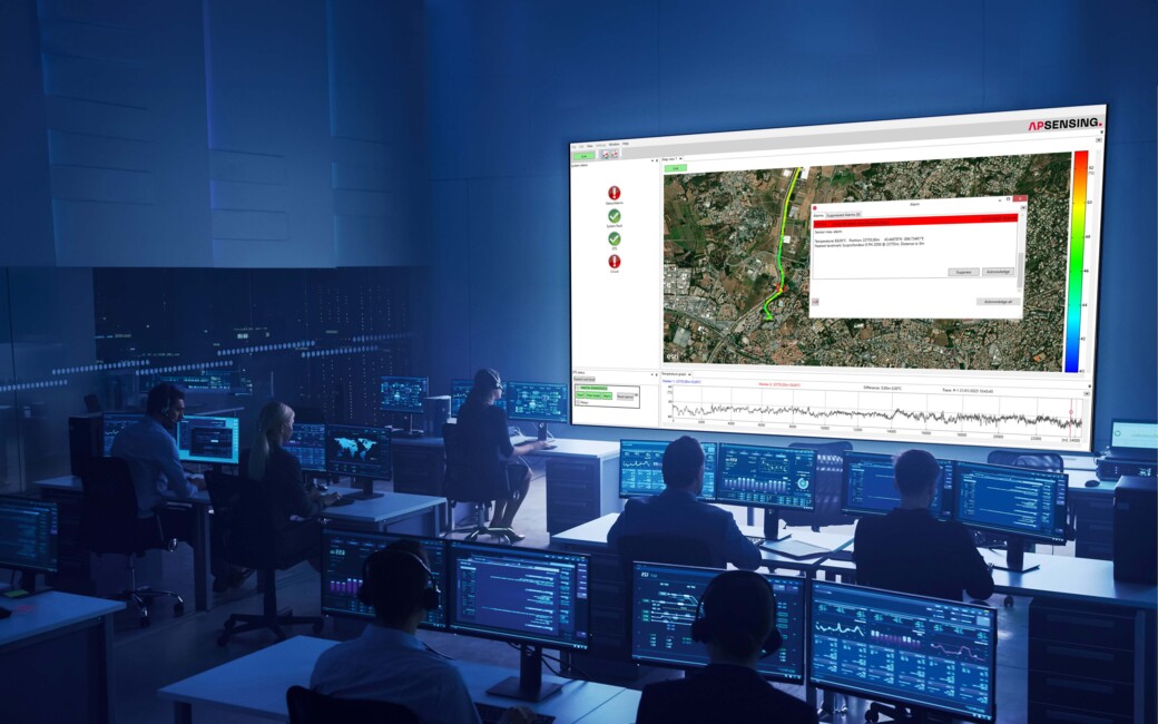 AP Sensing software used in a control room for real-time monitoring and surveillance of critical infrastructure assets AP Sensing software used in a control room for real-time monitoring and surveillance of critical infrastructure assets
